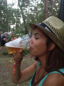 Tuborg beer with Tuborg hat - festival chic.