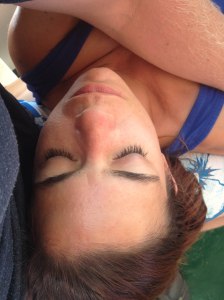 Thoroughly bored on the boat.